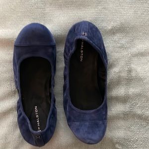 H by HALSTON suede ballet flats . Never Worn